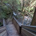 Staircase to the first waterfall