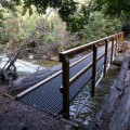 New bridges sit above the old log bridges