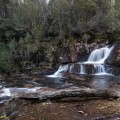A small waterfall at the Rock Pools